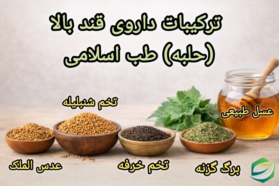 ترکیبات داروی قند بالا حلبه طب اسلامی