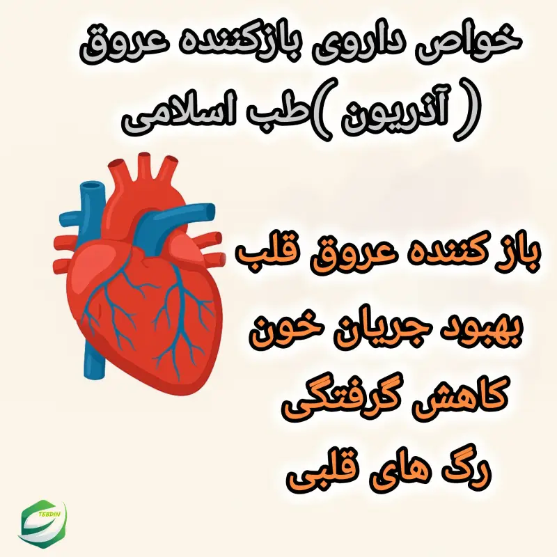 خواص داروی بازکننده عروق آذریون طب اسلامی