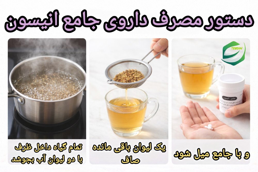 جامع انیسون 4 دستورمصرف داروی جامع انیسون طب اسلامی