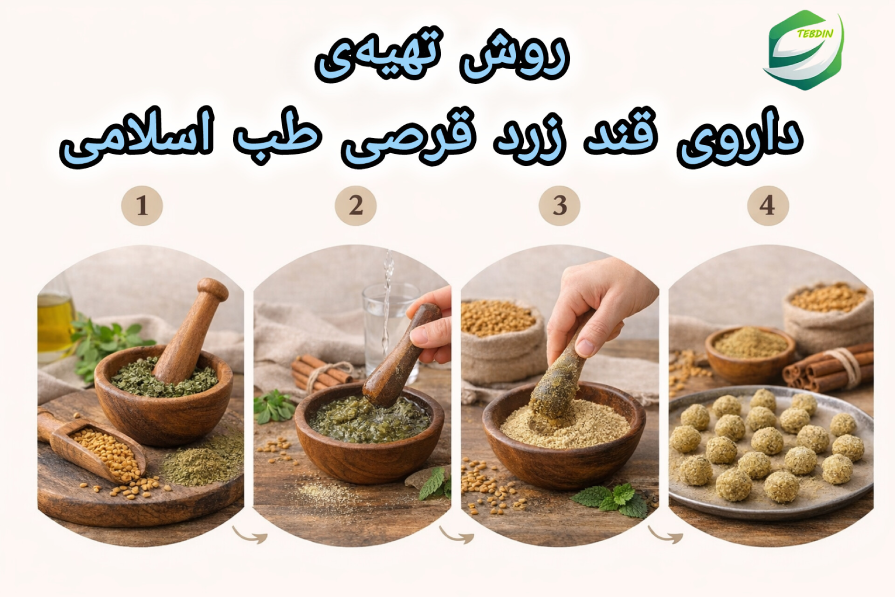 روش تهیه داروی قند زرد قرصی طب اسلامی