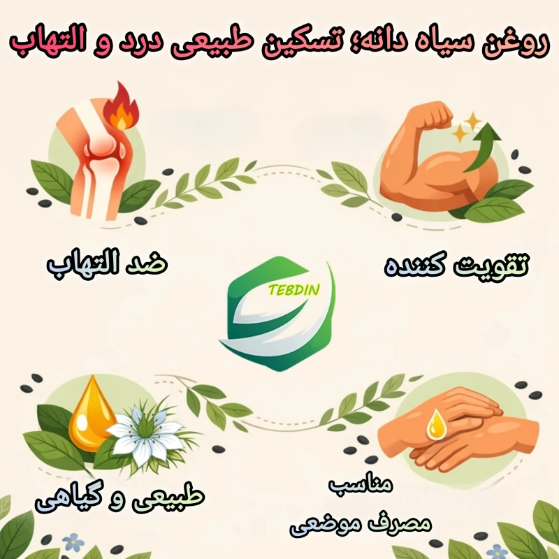 روغن سیاهدانه تسکین طبیعی درد و التهاب