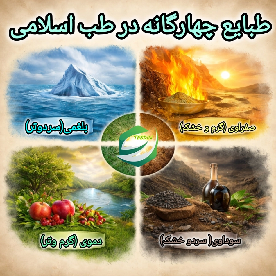 طبایع چهارگانه در طب اسلامی