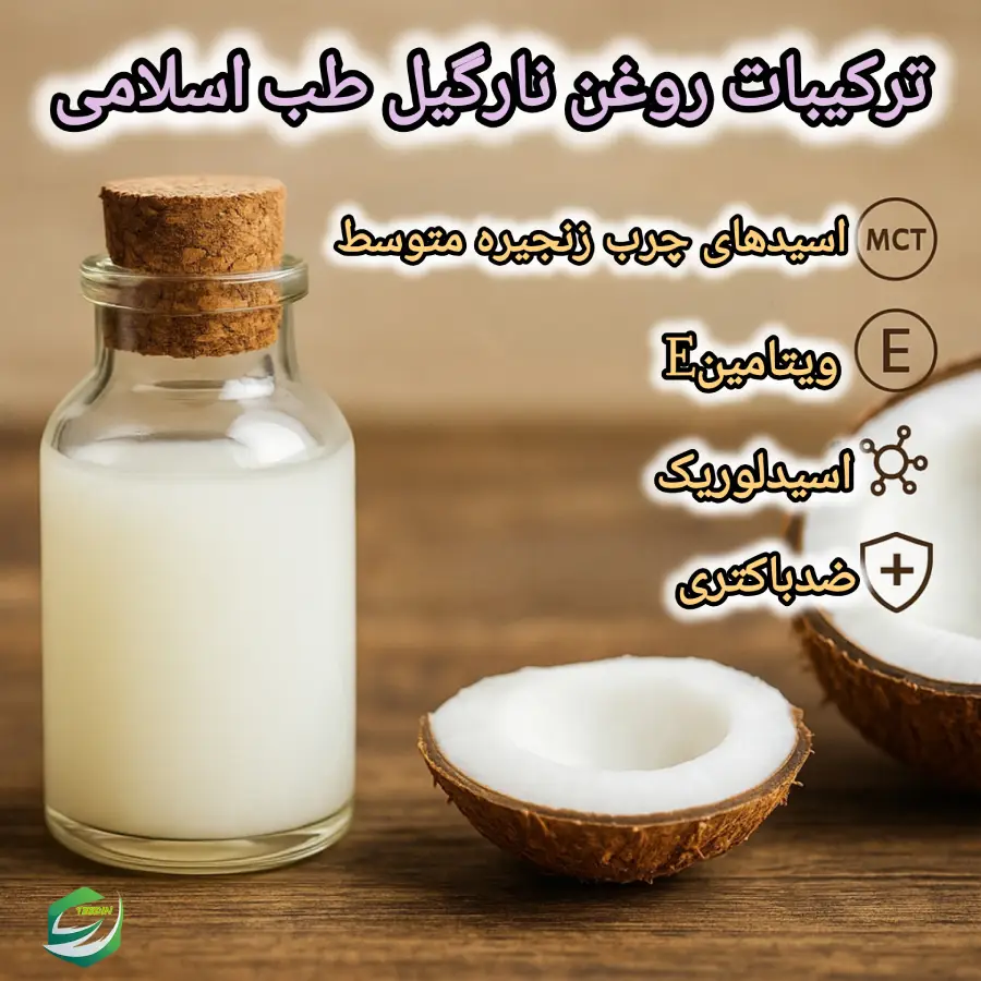 ترکیبات روغن نارگیل طب اسلامی