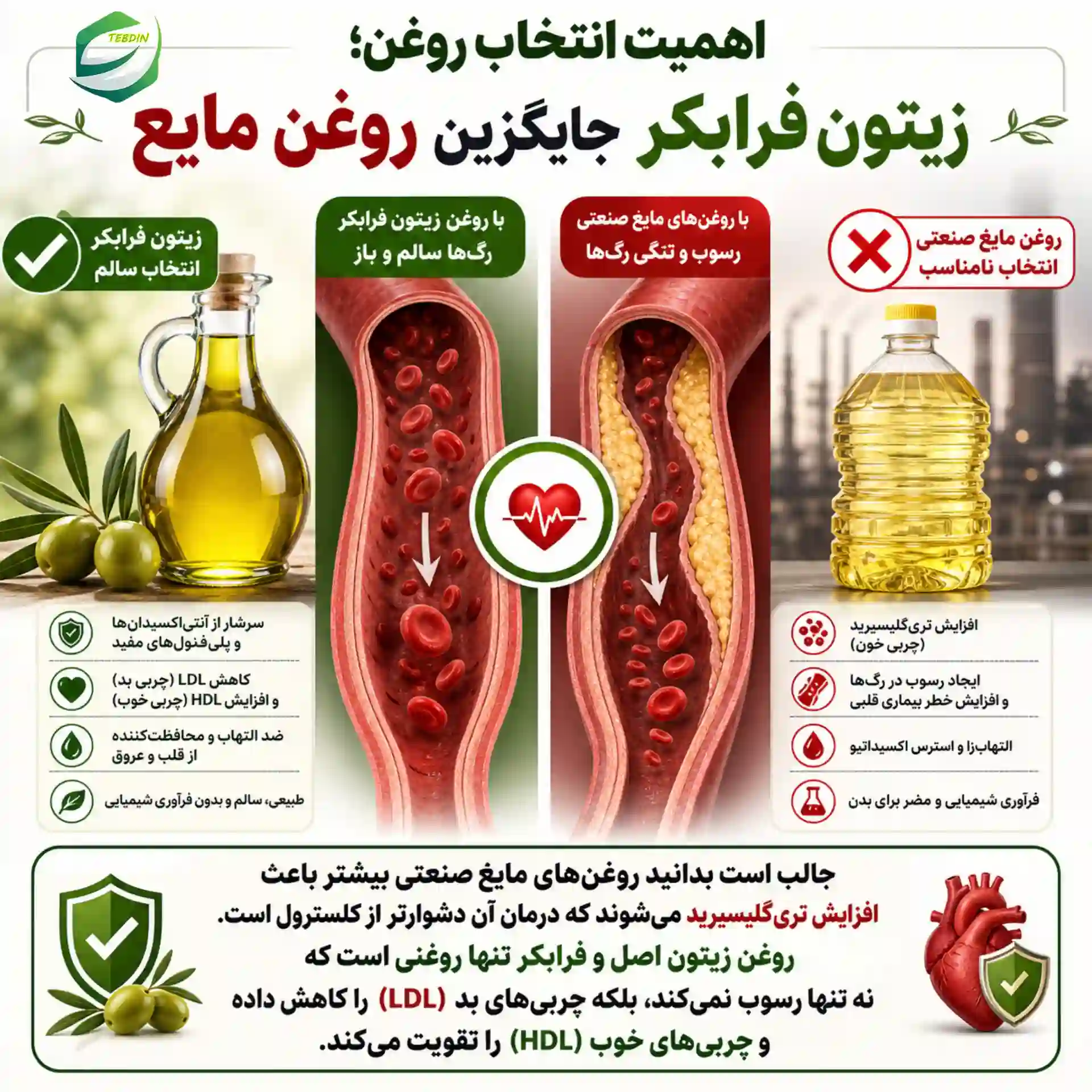 اهمیت انتخاب روغن زیتون فرابکر جایگزین روغن مایع