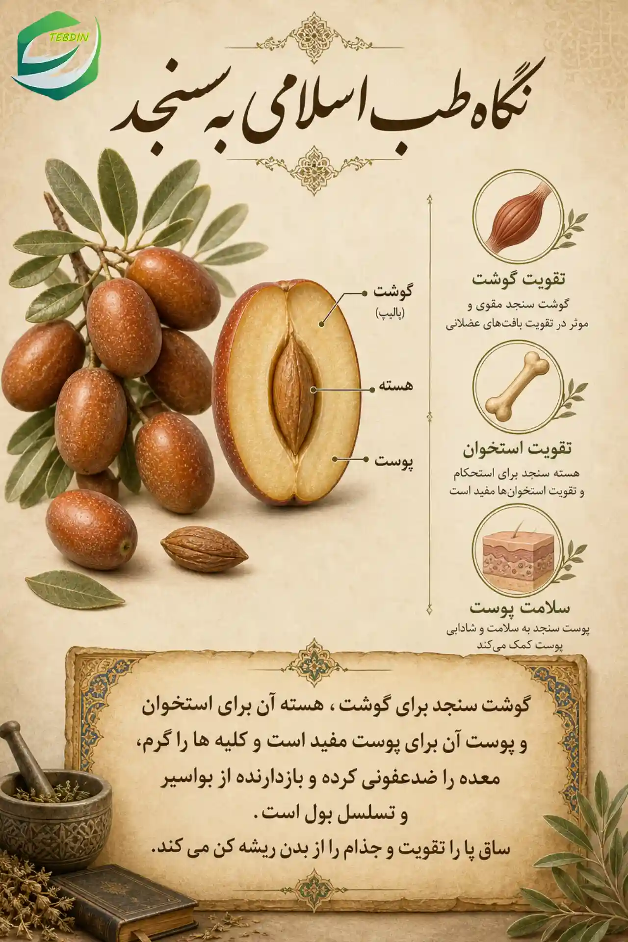سنجد و پوکی استخوان 3 نگاه طب اسلامی به سنجد