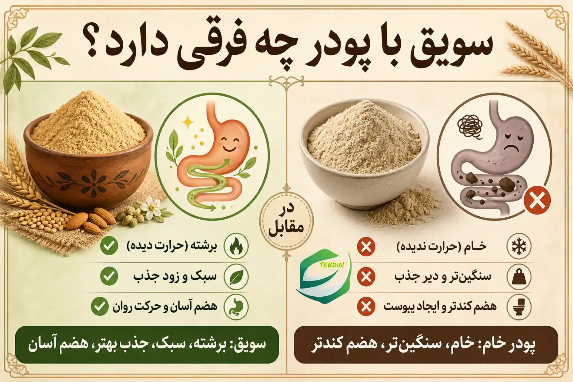سویق با پودر چه فرقی دارد؟