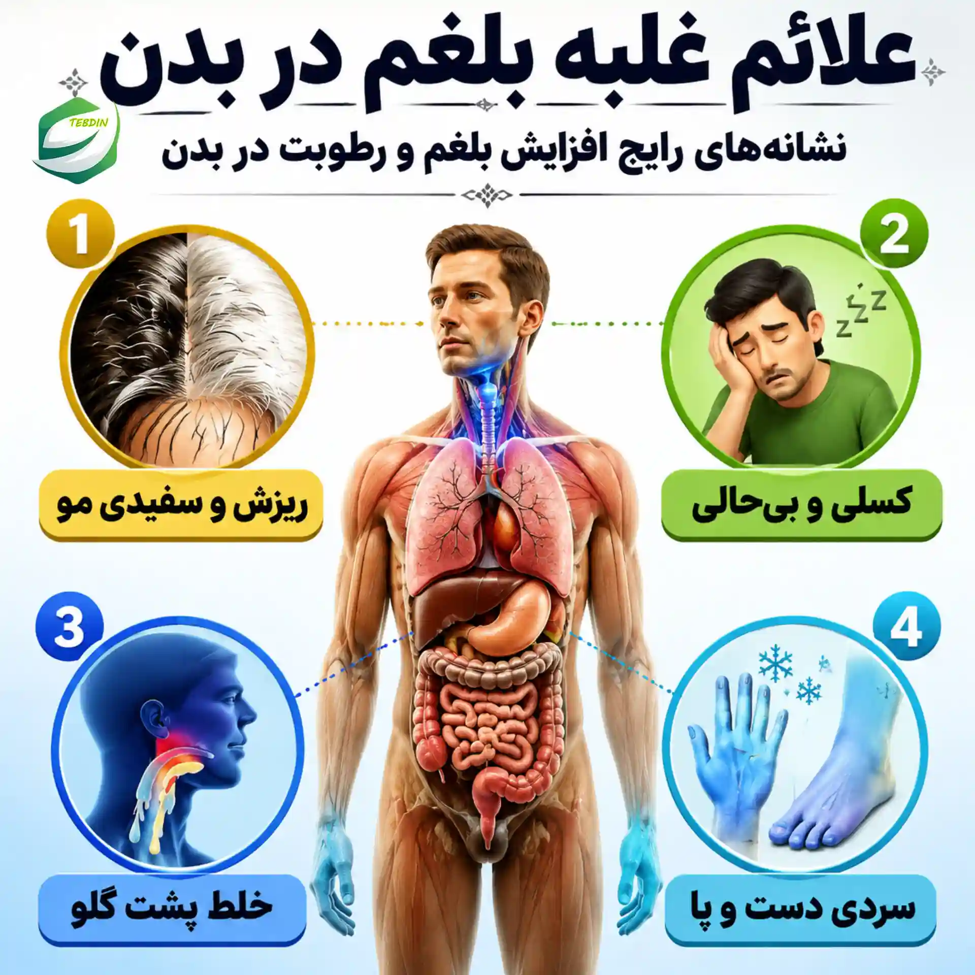 علائم غلبه بلغم در بدن
