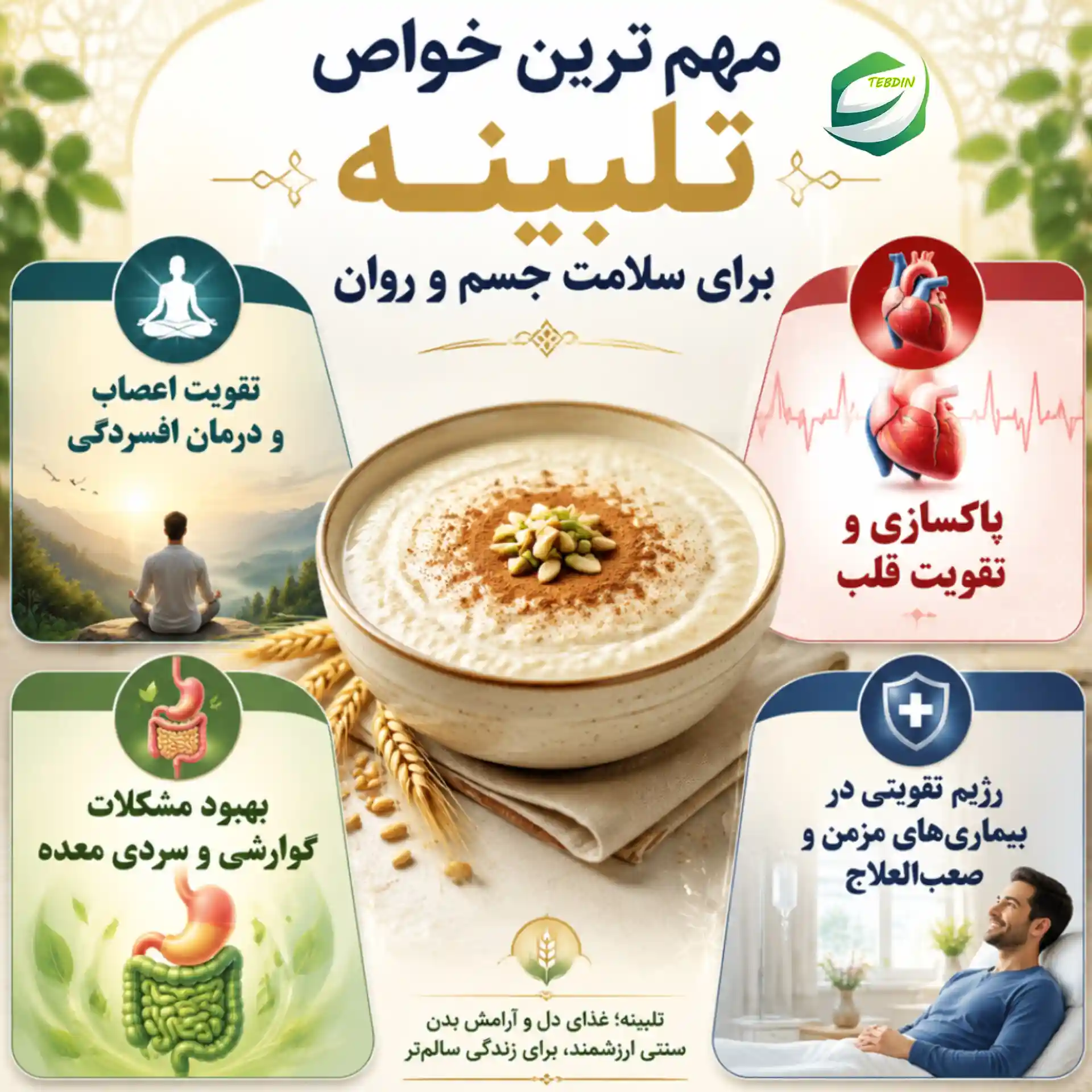 خوراک تلبینه چیست 4 مهم ترین خواص تلبينه برای سلامت جسم و روان