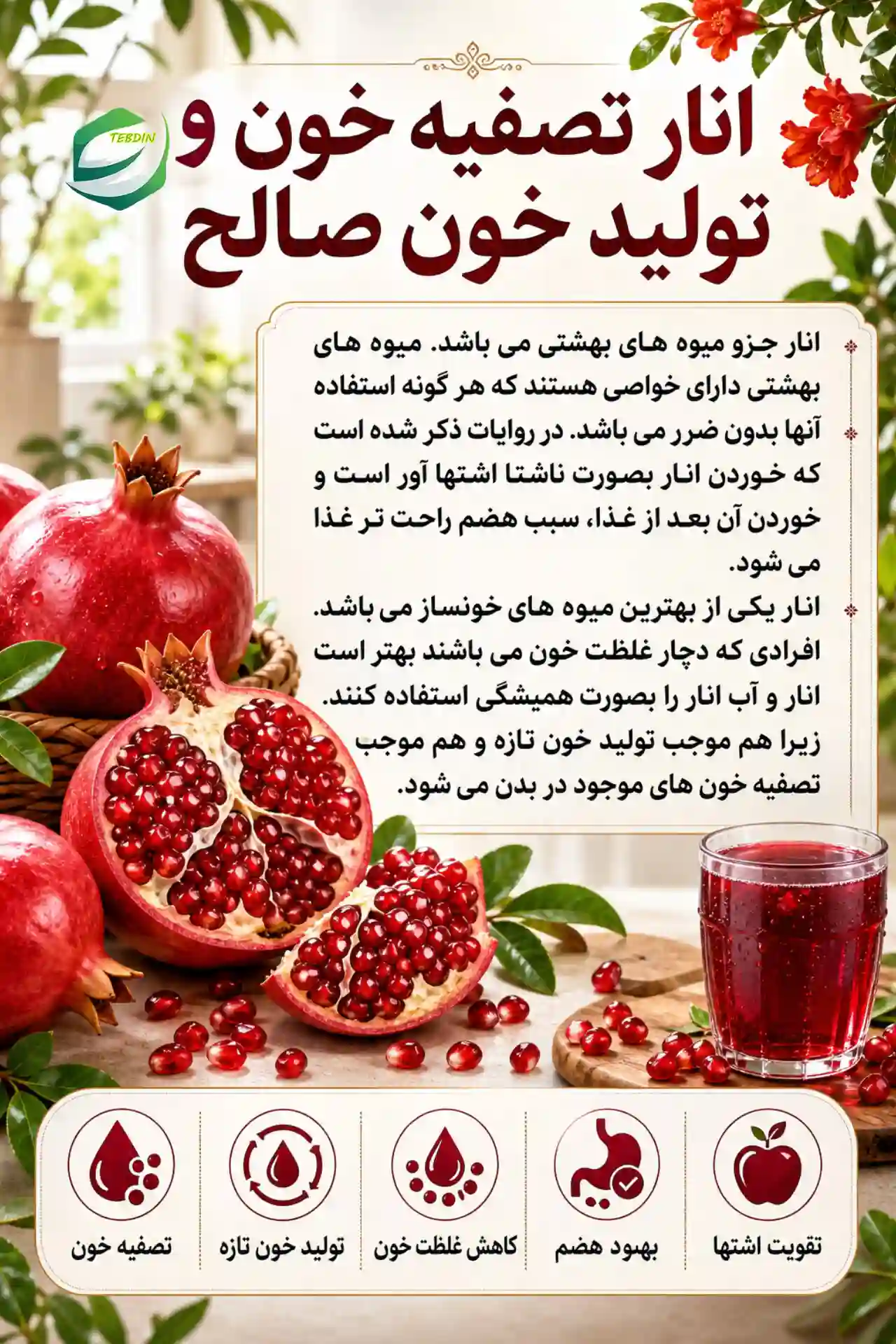 انار تصفیه کننده خون