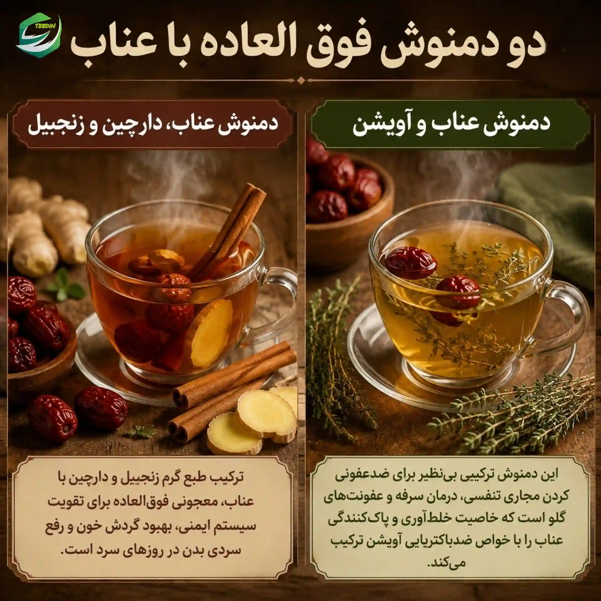 دو دمنوش فوق العاده با عناب