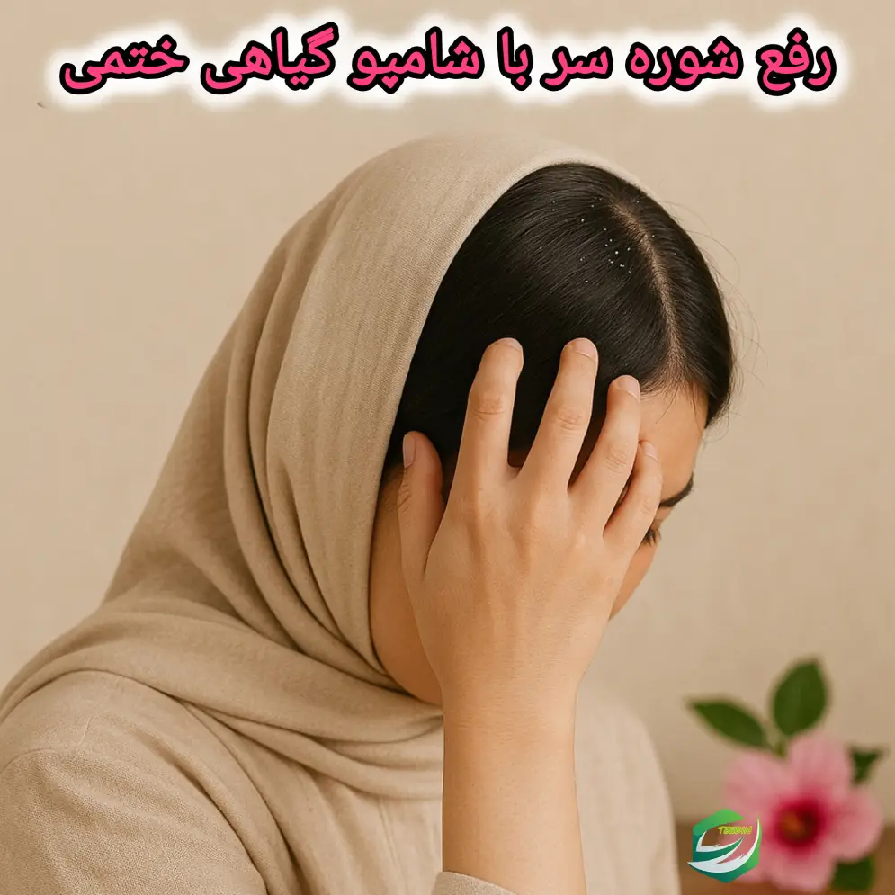رفع شوره سر با شامپو گیاهی ختمی