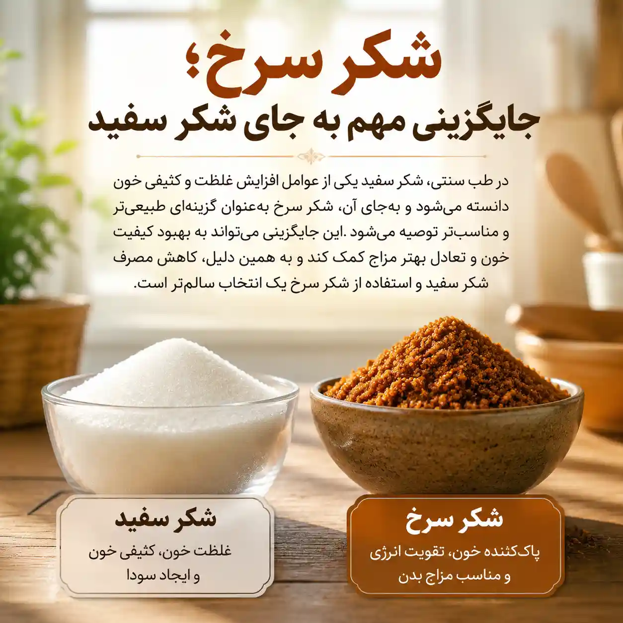 شکر سرخ جایگزینی مهم به جای شکر سفید