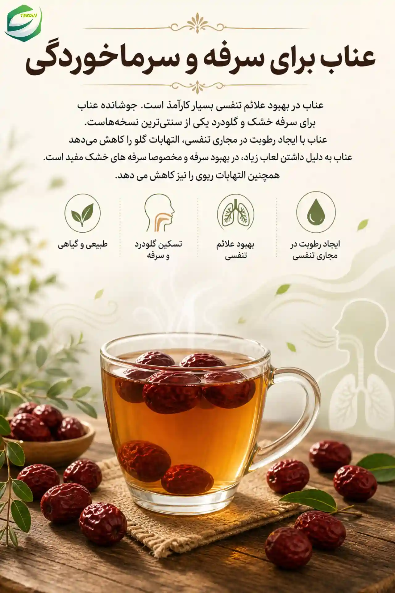 عناب برای سرفه و سرماخوردگی