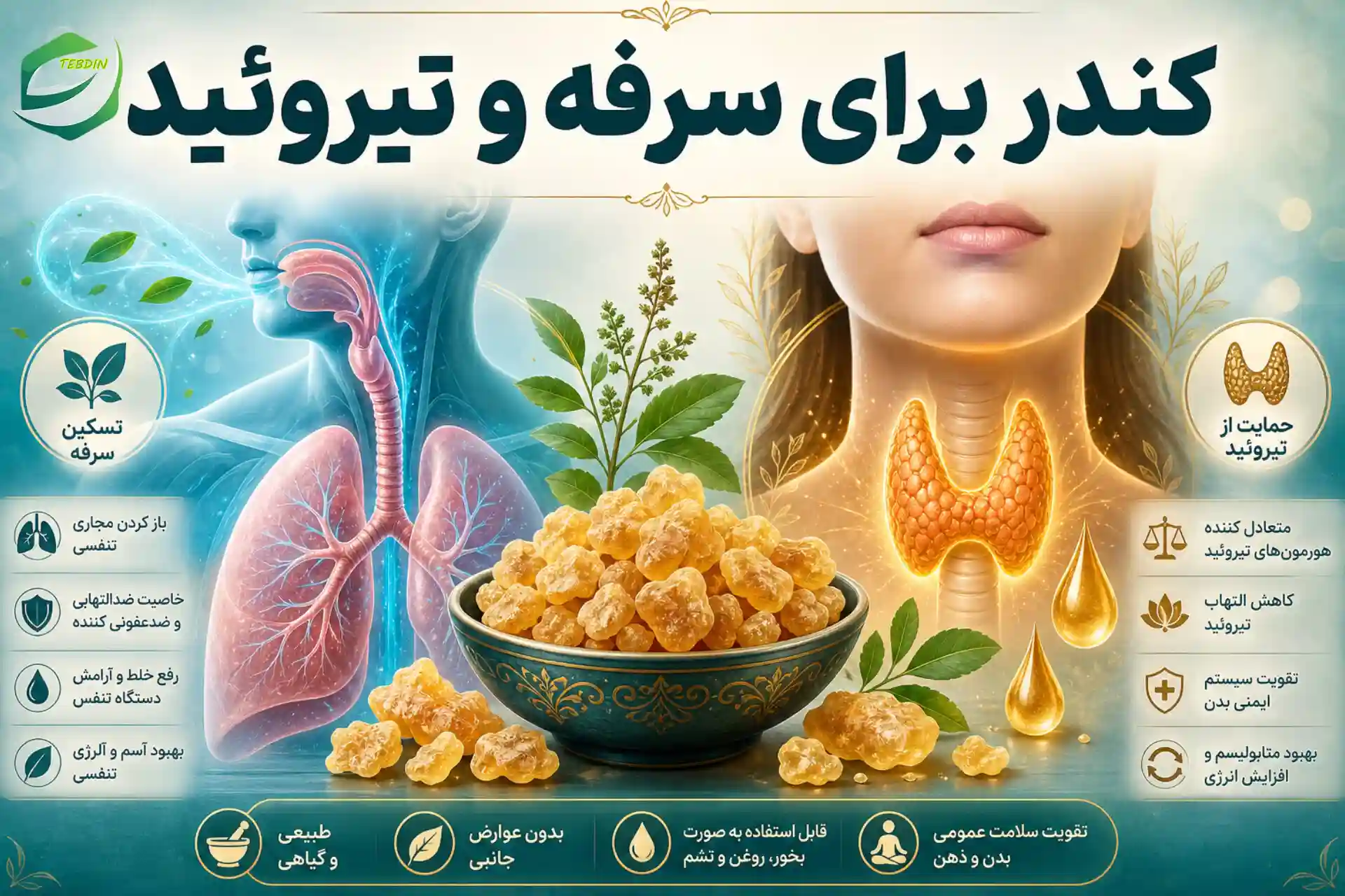 کندر برای سرفه و تیروئید