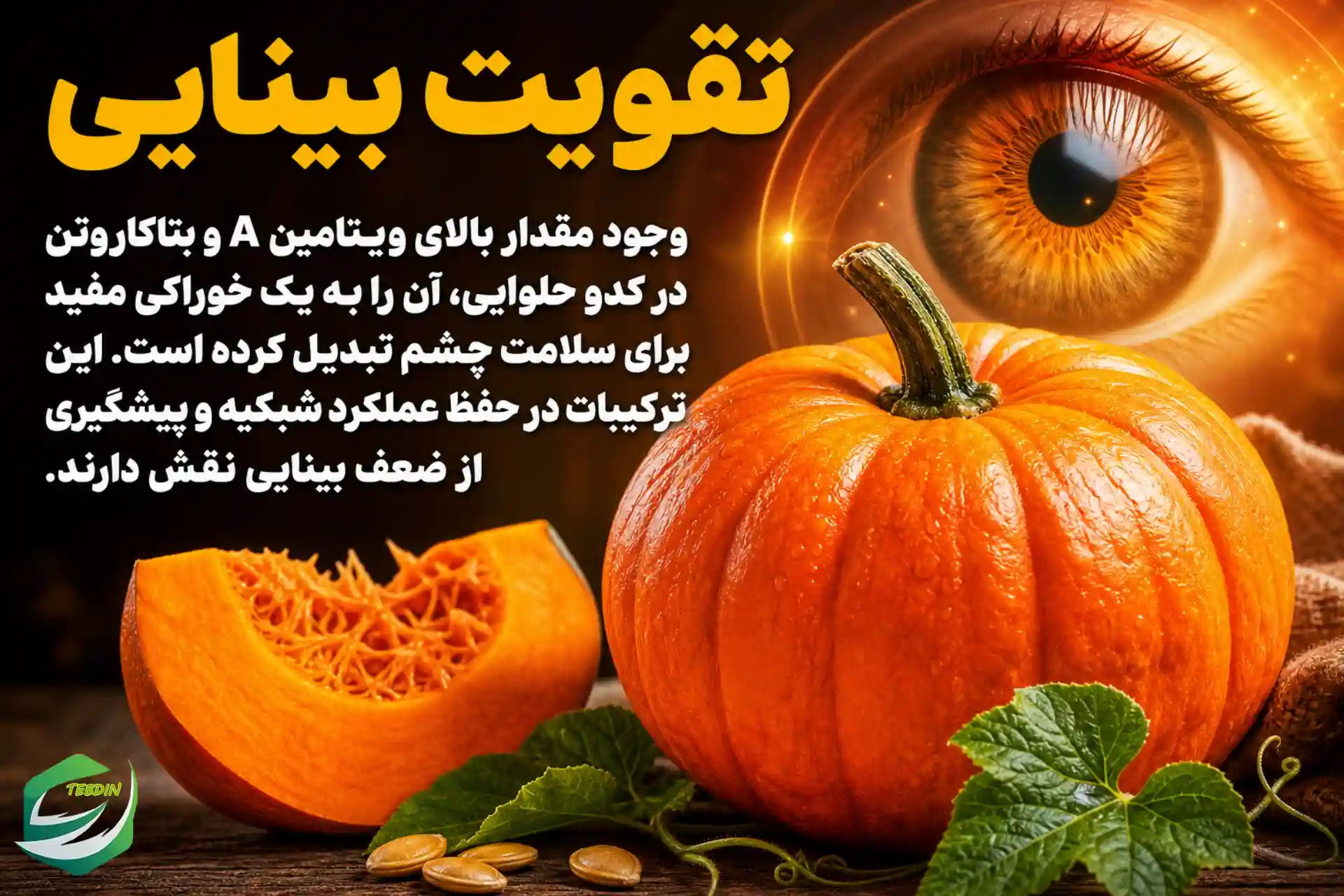 کدو حلوایی تقویت بینایی
