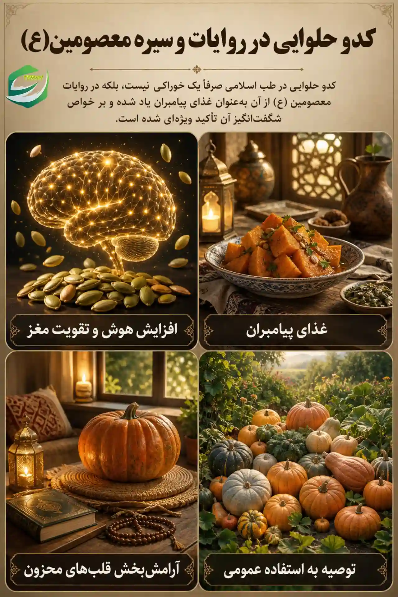 کدو حلوایی در روایات و سیره معصومین ع