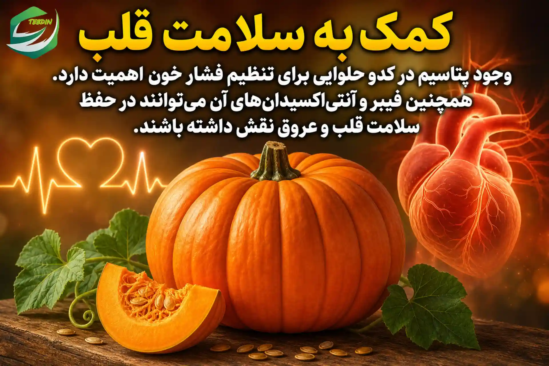 کدو حلوایی کمک به سلامت قلب