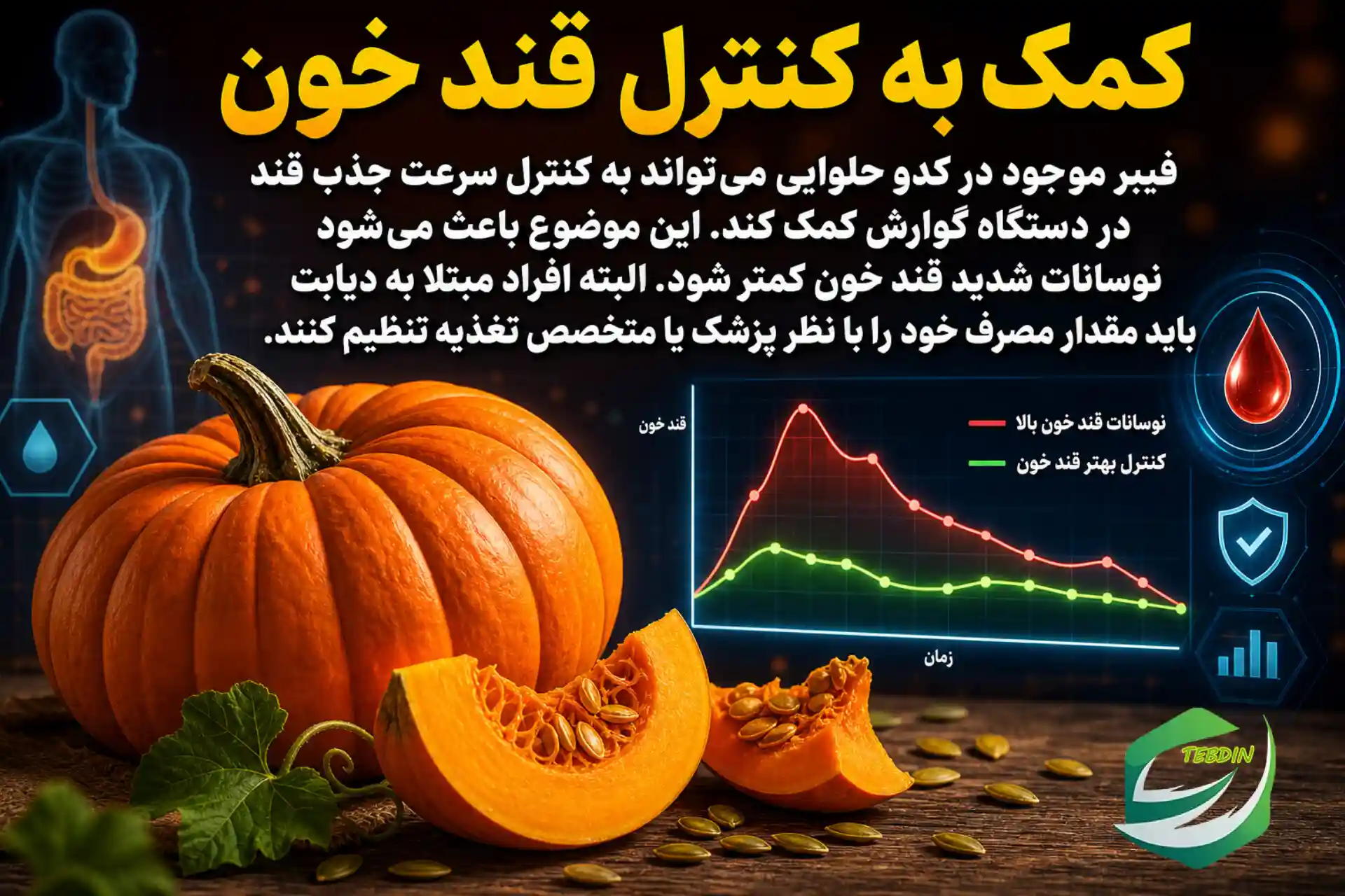 کدو حلوایی کمک به کنترل قند