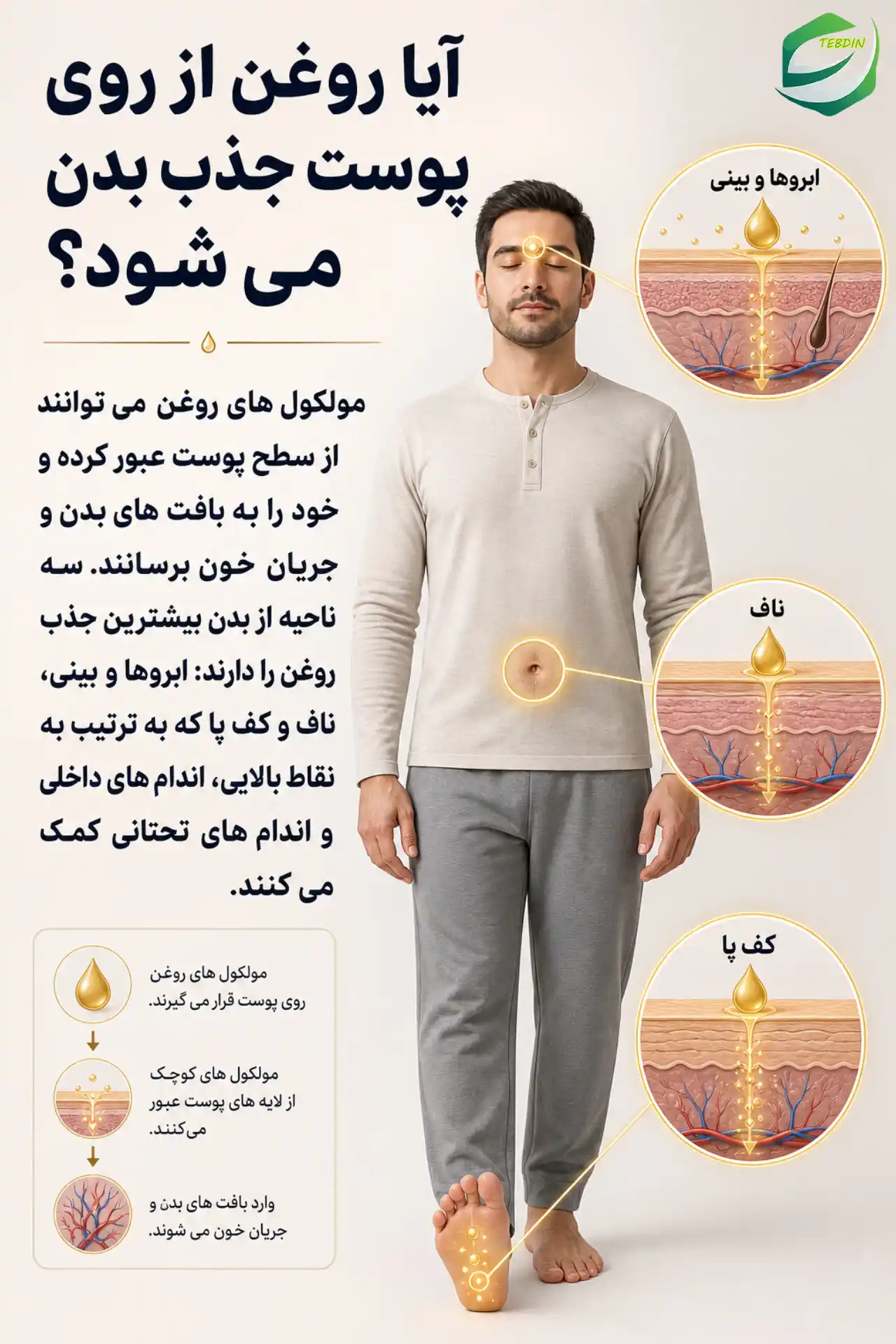 آیا روغن از روی پوست جذب می‌شود؟