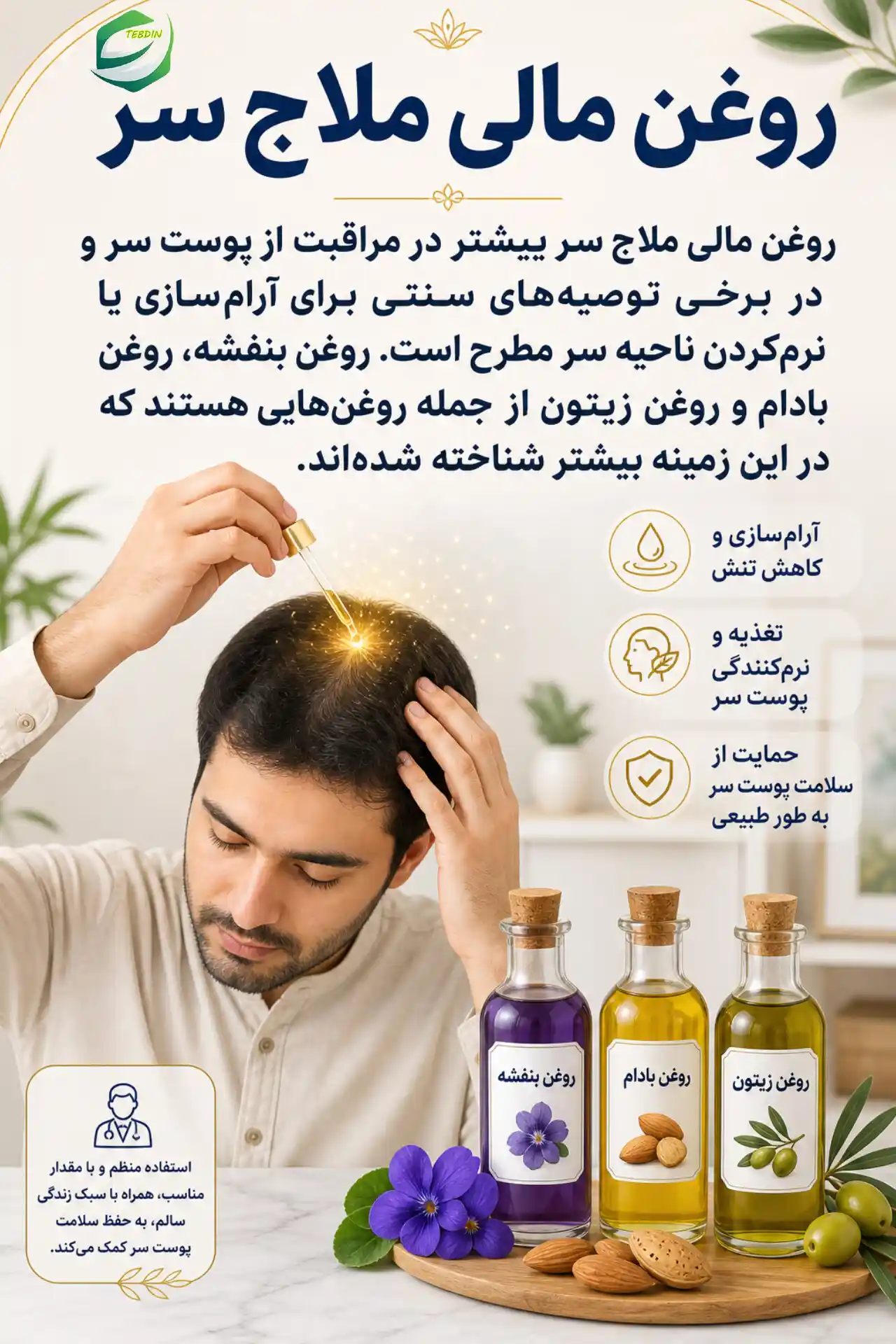 روغن مالی ملاج سر
