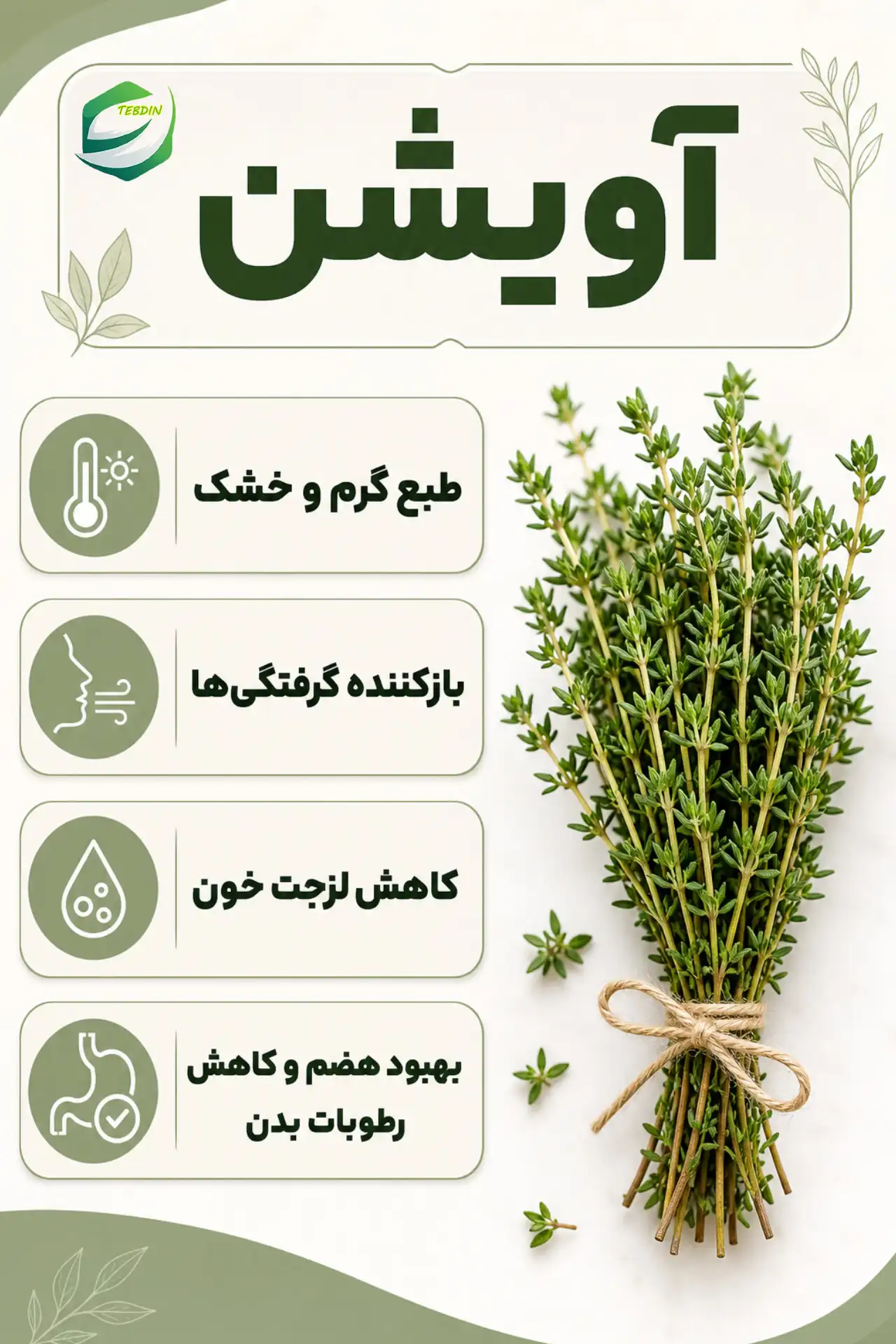 دمنوش عالی برای برطرف کردن غلظت خون در افراد سودایی 8 آویشن