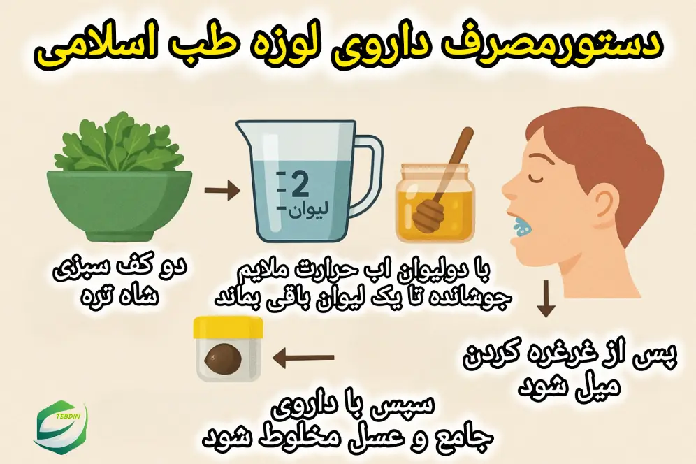 دستور مصرف داروی لوزه طب اسلامی