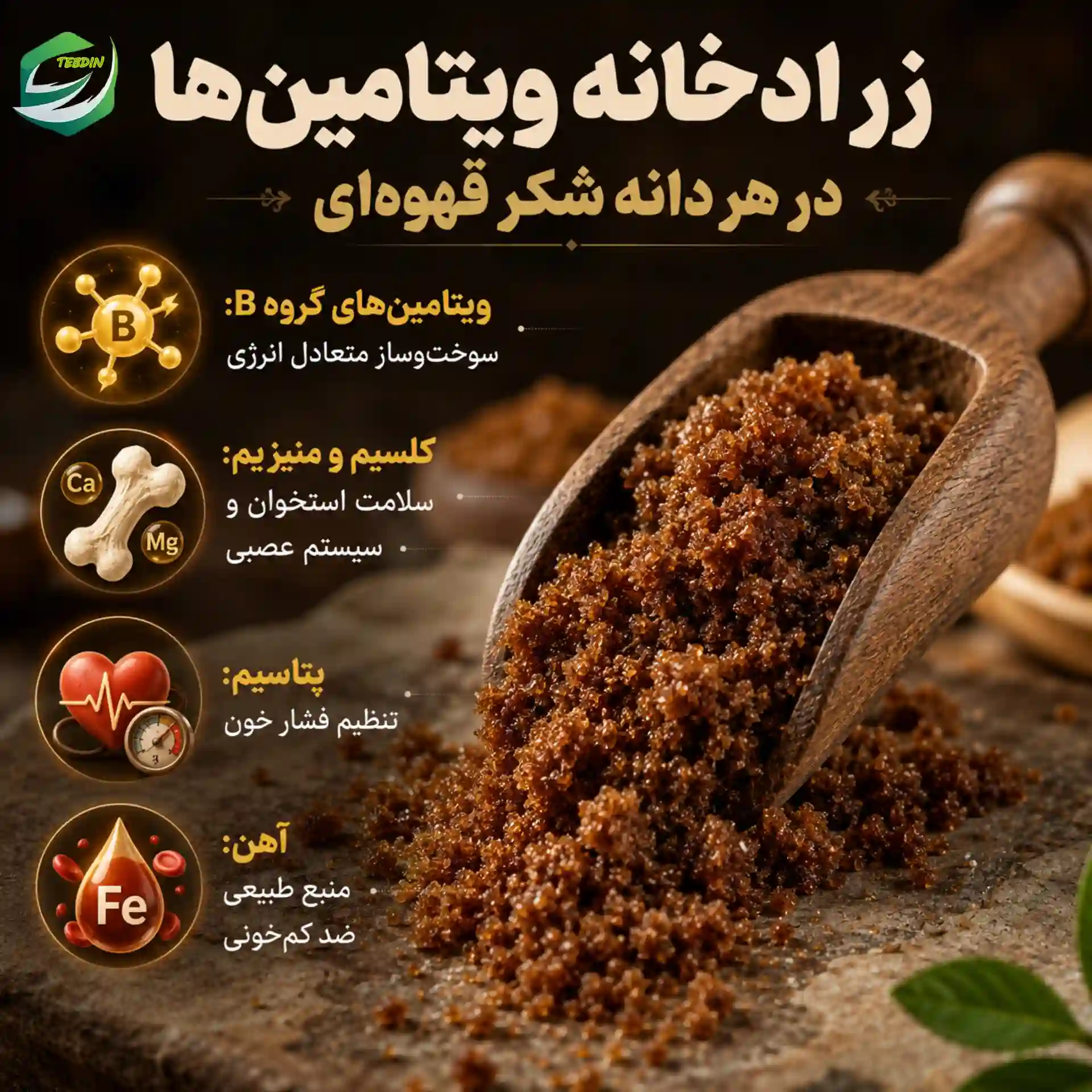 شکر قهوه ای یا شکر سفید؟ 5 زرادخانه ویتامین ها