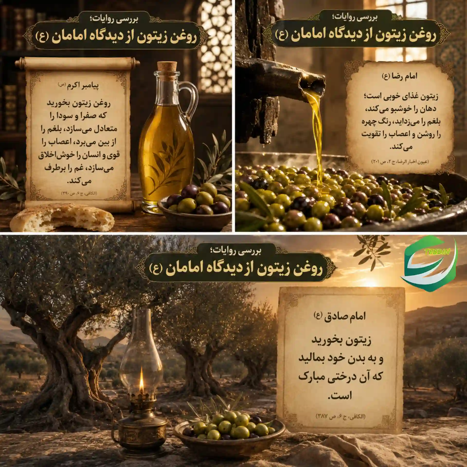 روغن زیتون در دیدگاه ائمه 2 روغن زیتون از دیدگاه امامان