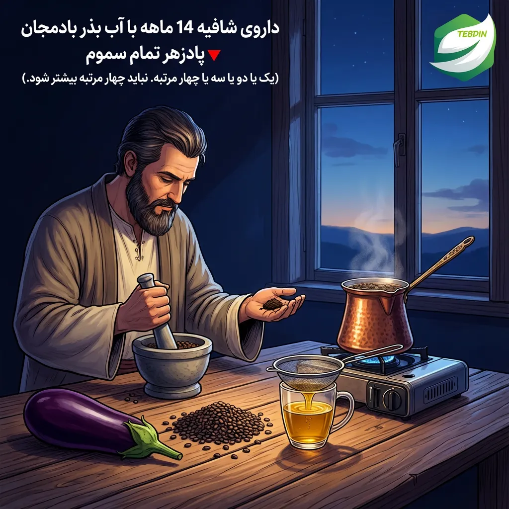 شافیه با آب بذر بادمجان پادزهر تمام سموم