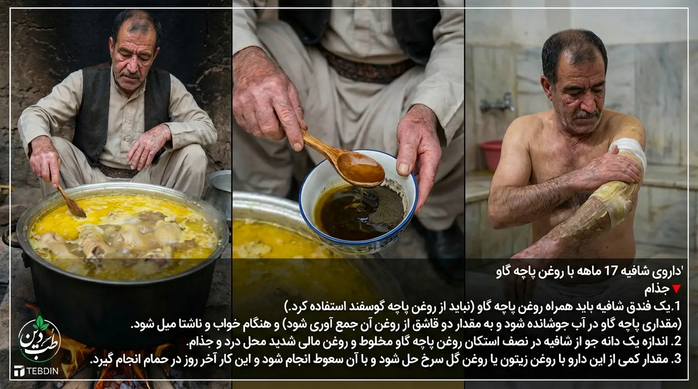 شافیه با روغن پاچه گاو درمان جذام