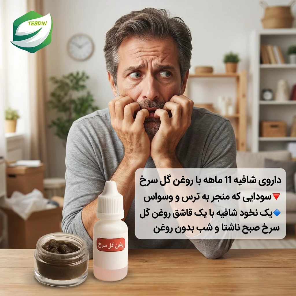 شافیه با روغن گلسرخ درمان سودایی که منجر به ترس و وسواس می شود