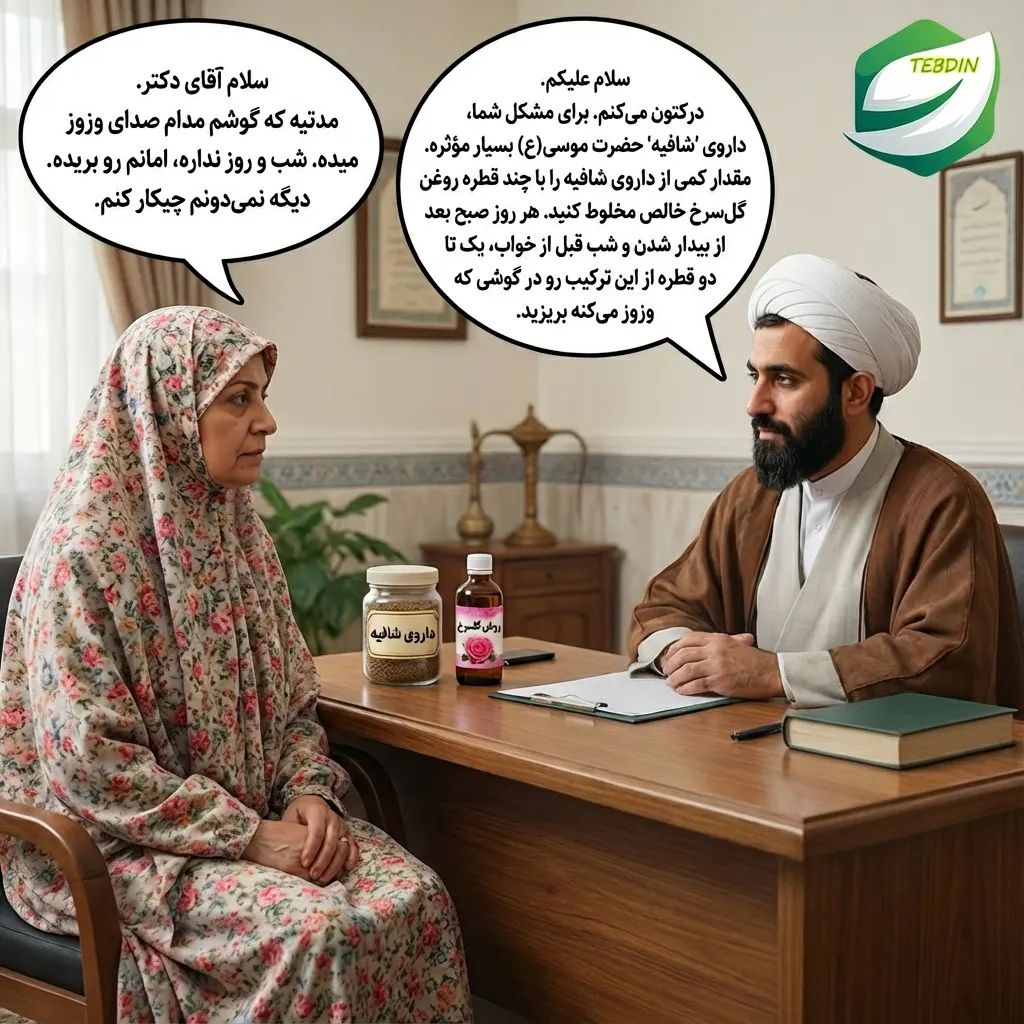 شافیه با روغن گلسرخ درمان وزوز گوش