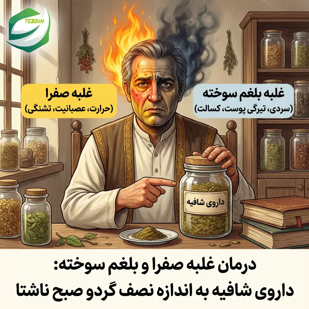 شافیه سه ماهه درمان غلبه صفرا و بلغم سوخته