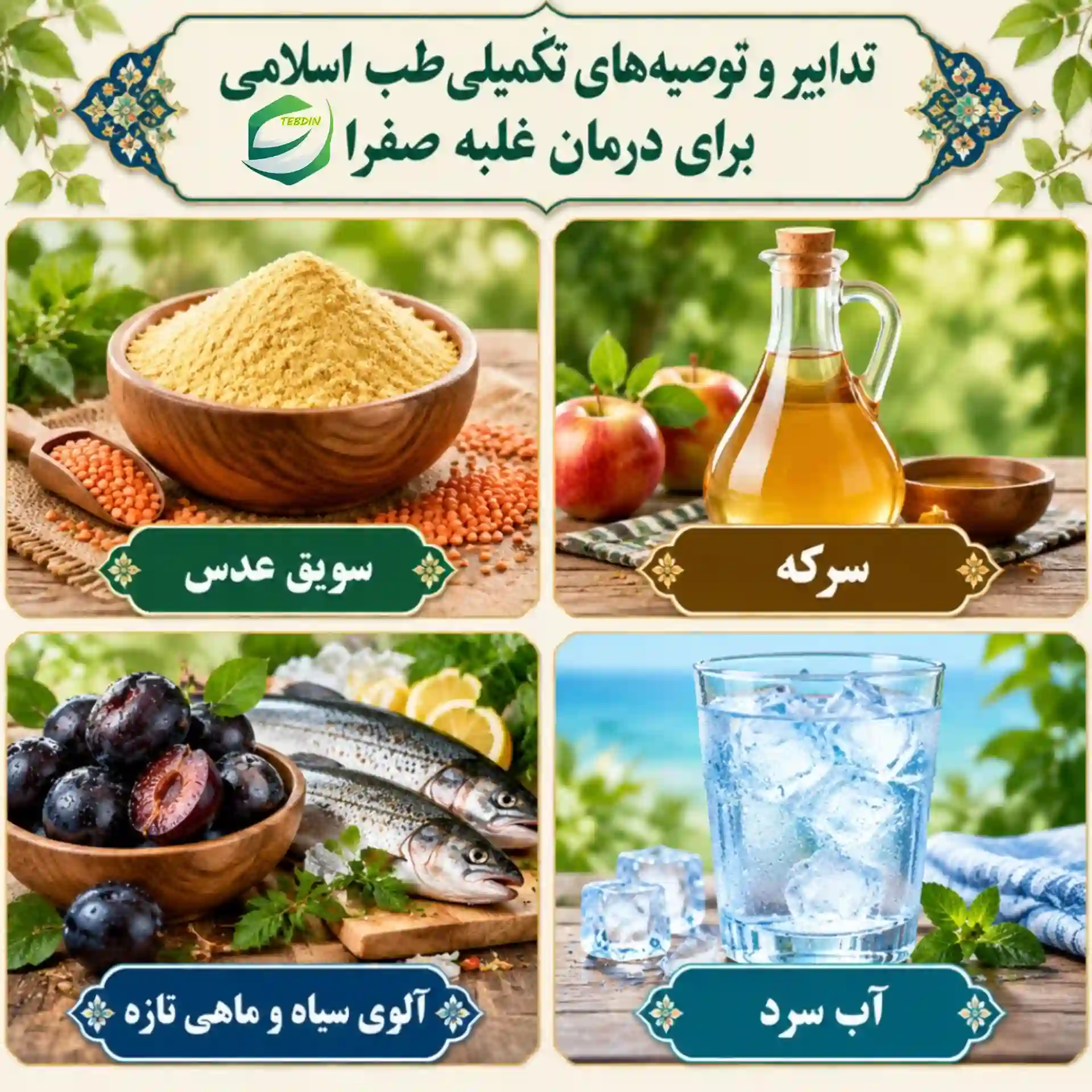قرص گیاهی صفرابر ترکیبی 9 توصیه های تکمیلی طب اسلامی برای درمان غلبه صفرا