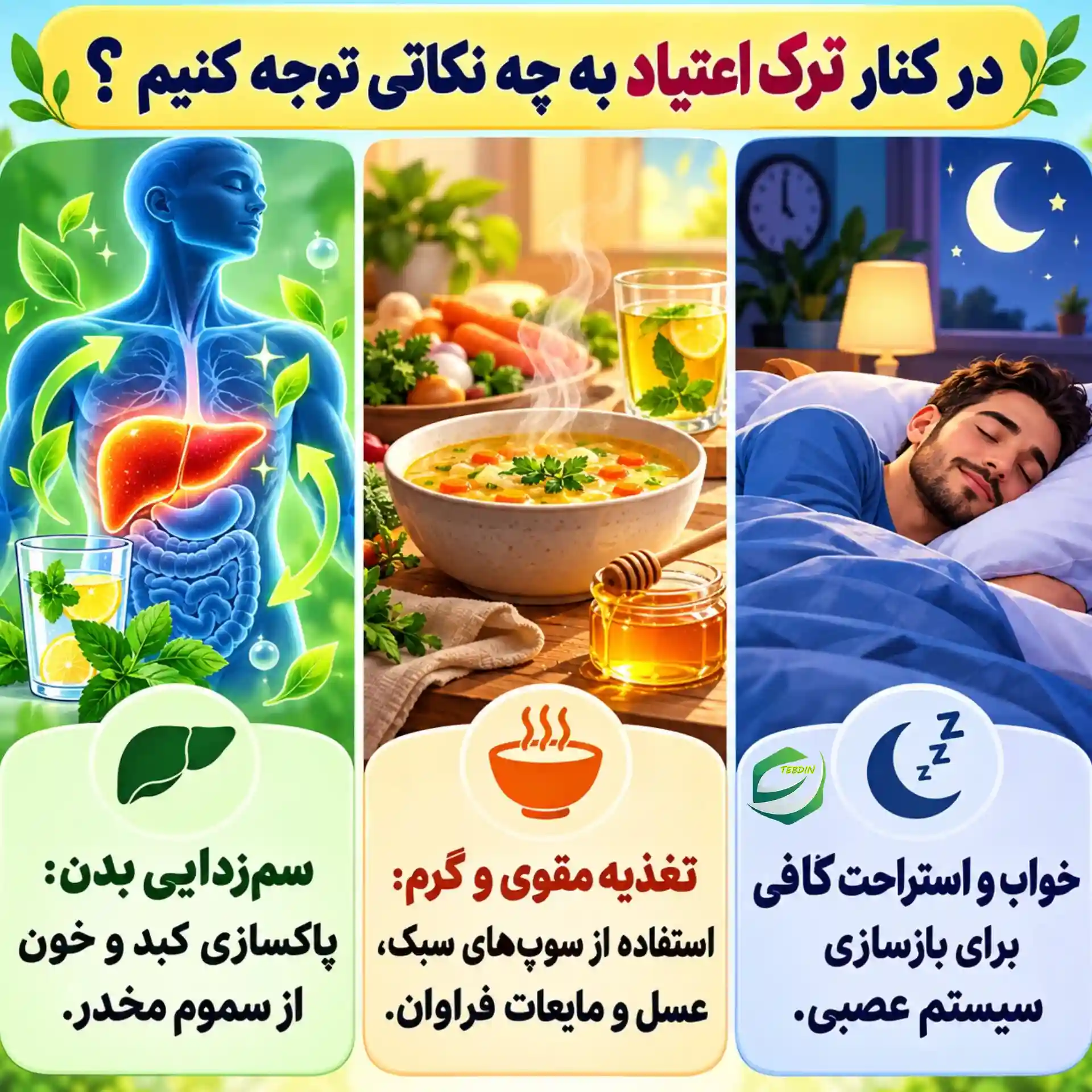 قرص گیاهی نشوه 9 در کنار ترک اعتیاد به چه نکاتی توجه کنیم؟