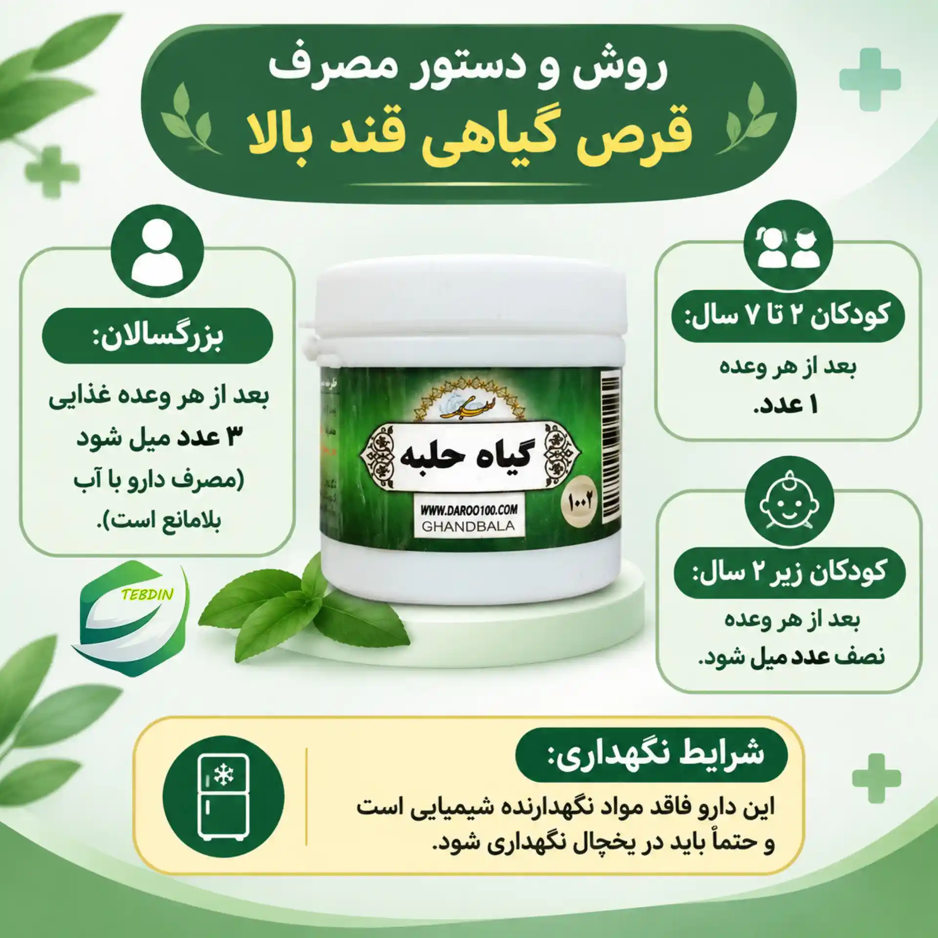 قرص گیاهی قند بالا 7 روش و دستور مصرف قرص گیاهی قند بالا